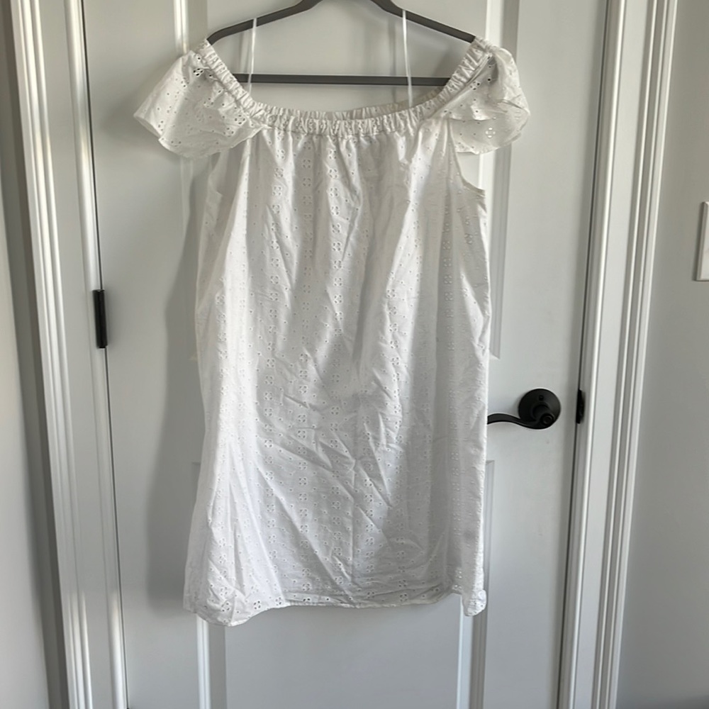 J. Crew eyelet dress, size large.
